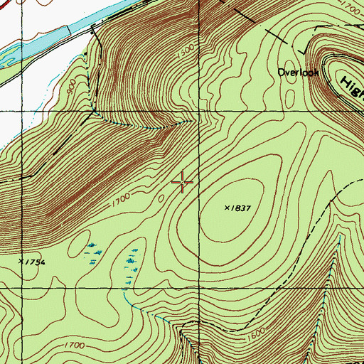 Topographic Map of Jackson Trail, PA