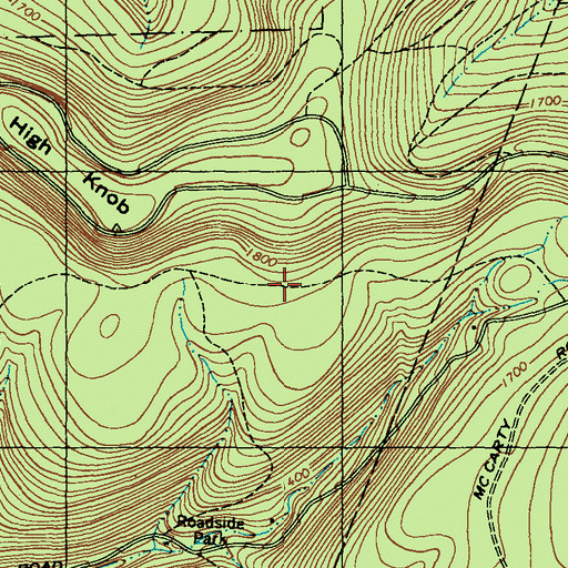 Topographic Map of Nettle Ridge Trail, PA
