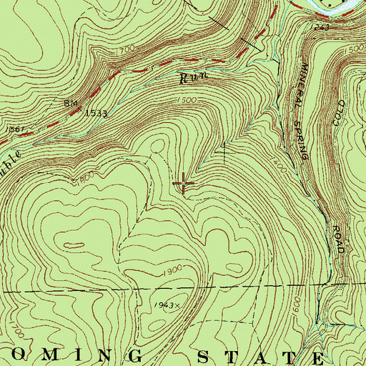 Topographic Map of Double Run Trail, PA