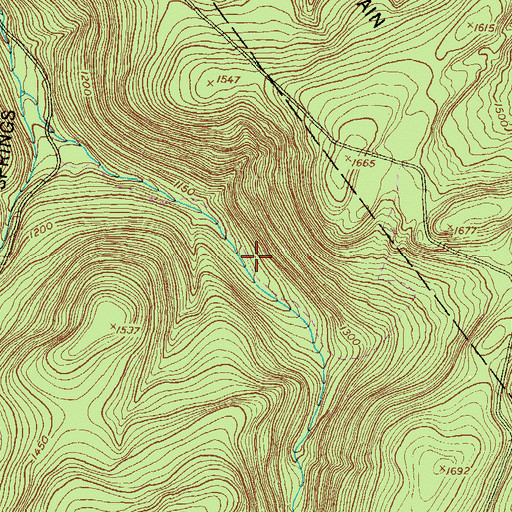 Topographic Map of Pole Bridge Trail, PA