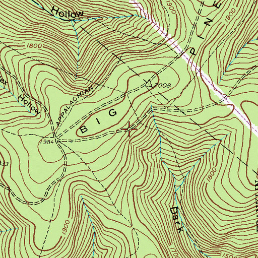Topographic Map of Dark Hollow Vista, PA