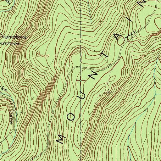 Topographic Map of Green Ridge Vista, PA