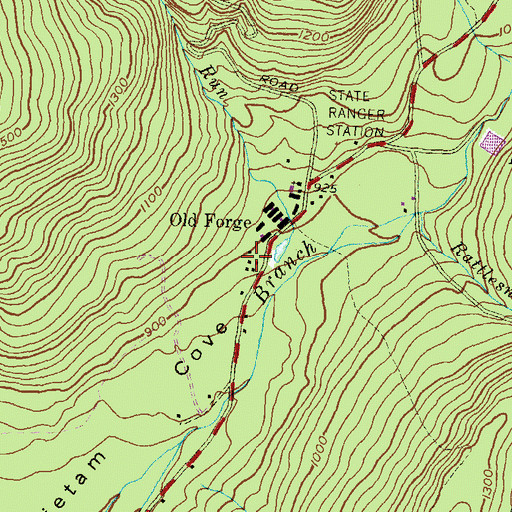 Topographic Map of Camp Penn, PA
