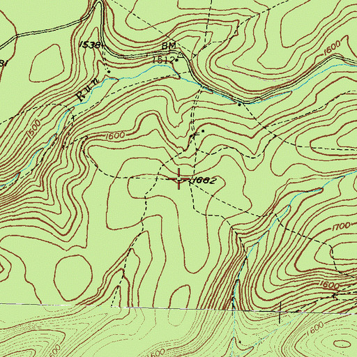 Topographic Map of Oak Ridge Trail, PA