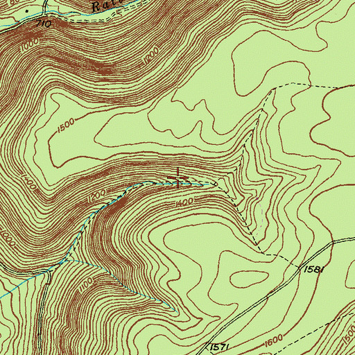 Topographic Map of Johnson Ferney Trail, PA