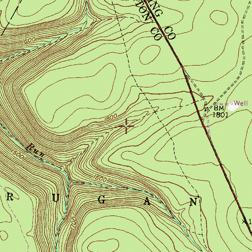 Topographic Map of Big Boyer Trail, PA