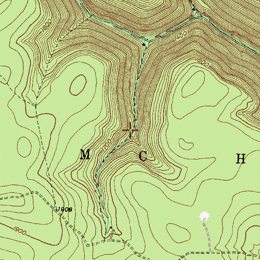 Topographic Map of Bear Trap Trail, PA