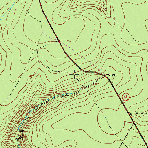 Topographic Map of Benson Trail, PA