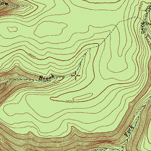 Topographic Map of Shaney Brook Trail, PA
