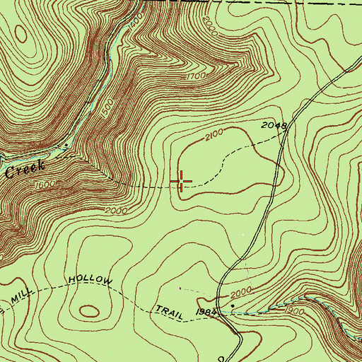 Topographic Map of Morgan Hollow Trail, PA
