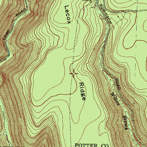 Topographic Map of Lecox Ridge Trail, PA