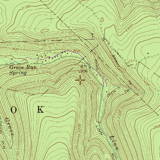 Topographic Map of Bluestone Quarry, PA