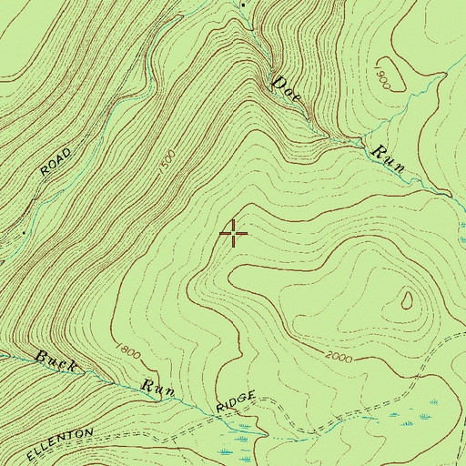 Topographic Map of Old Loggers Path, PA