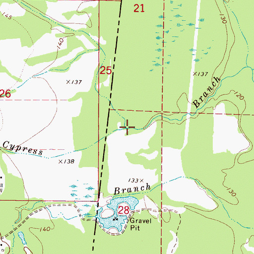 Topographic Map of Indian Camp Creek, AL