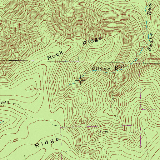 Topographic Map of Jordan Trail, PA