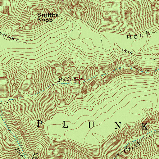 Topographic Map of Painter Trail, PA