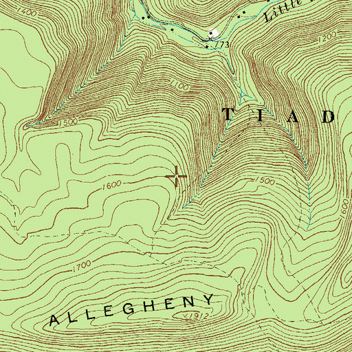Topographic Map of Peters Path, PA