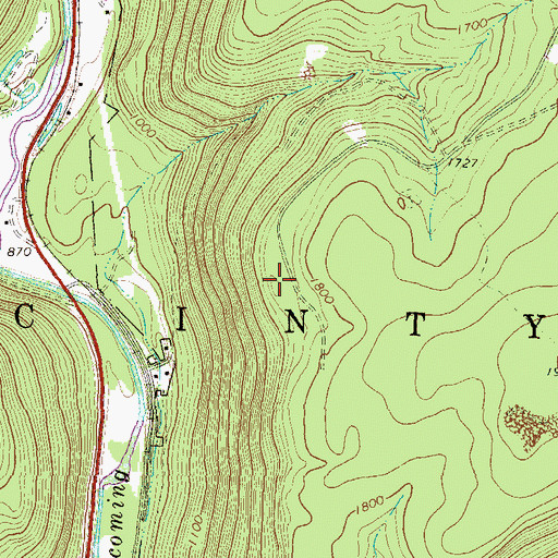 Topographic Map of Band Rock Vista, PA