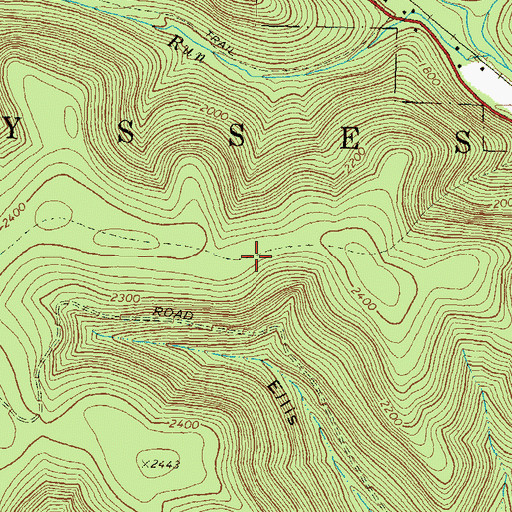 Topographic Map of Storey Trail, PA