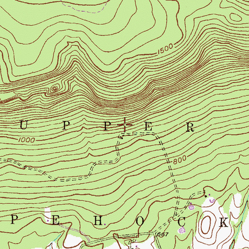 Topographic Map of Fort Northkill, PA