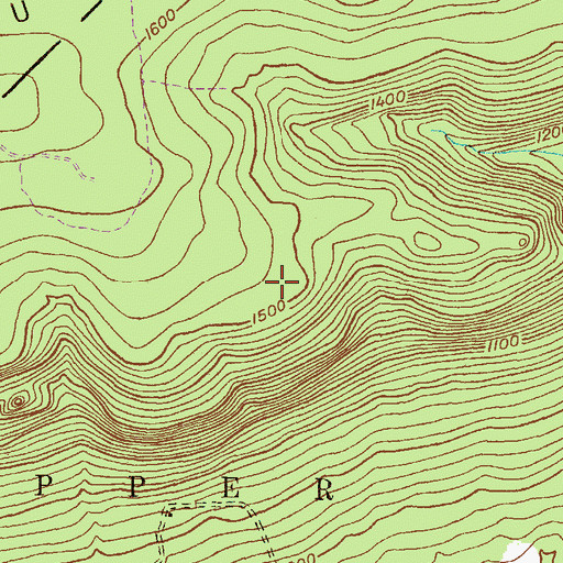 Topographic Map of Klines Path, PA