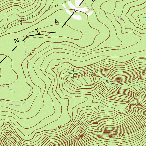 Topographic Map of Creek Trail, PA