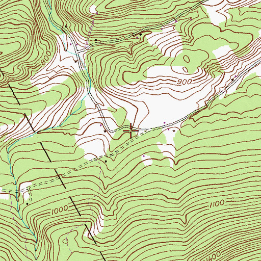 Topographic Map of Yellick Path, PA