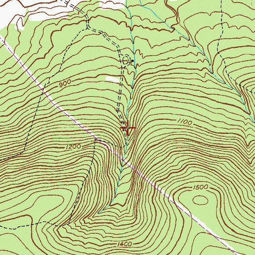 Topographic Map of Werts Path, PA