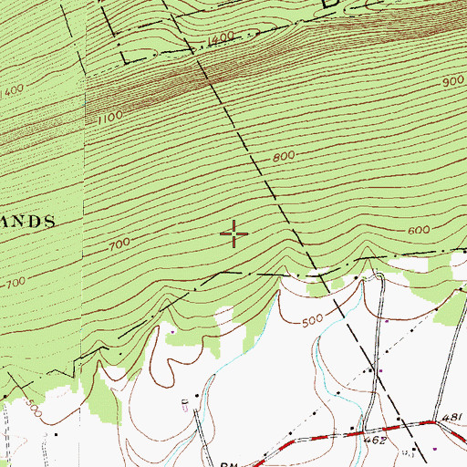 Topographic Map of Old Indian Trail, PA