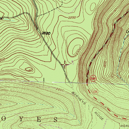 Topographic Map of Big Rock Vista, PA