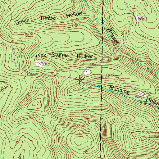 Topographic Map of Elk Hollow Trail, PA