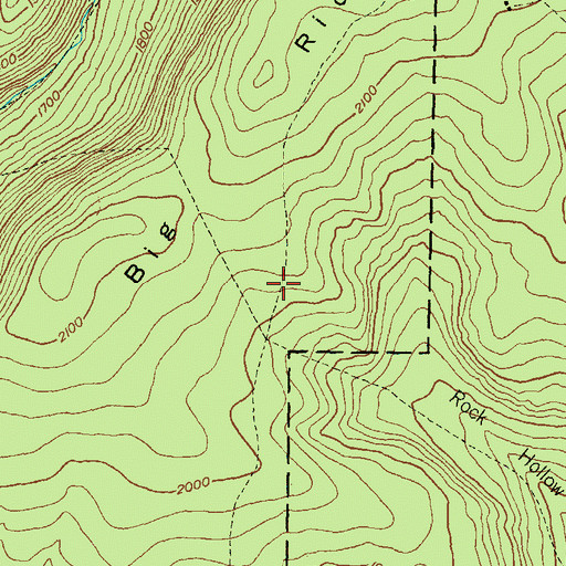 Topographic Map of Big Ridge Trail, PA