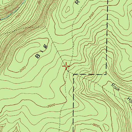 Topographic Map of Rock Hollow Trail, PA