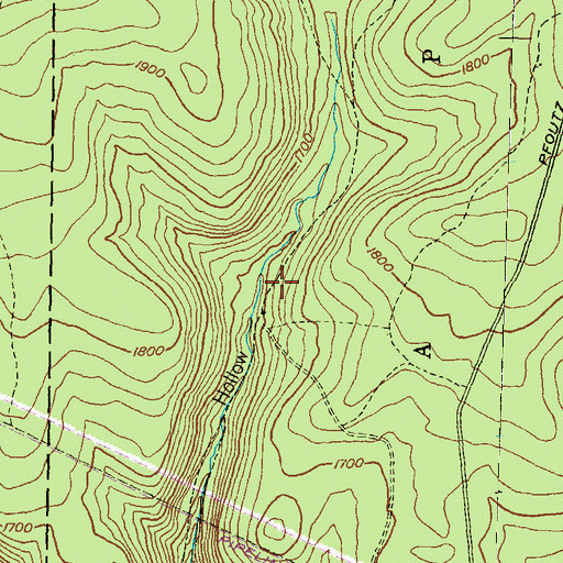 Topographic Map of Dark Hollow Trail, PA