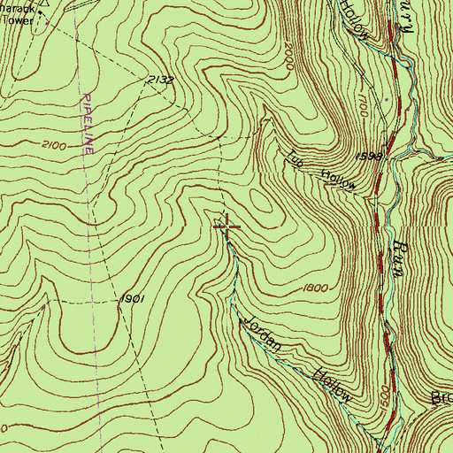 Topographic Map of Jordan Hollow Trail, PA