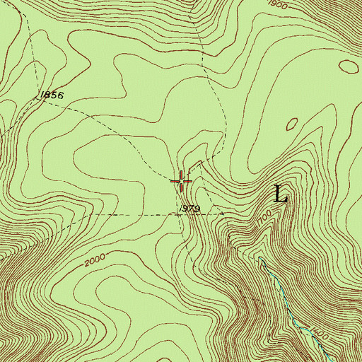 Topographic Map of Walters Run Trail, PA