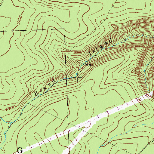 Topographic Map of North Fork Trail, PA