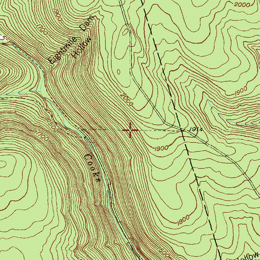 Topographic Map of Mitchell Trail, PA