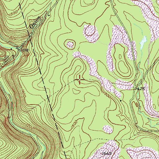 Topographic Map of Crowley Trail, PA