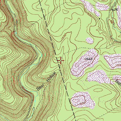 Topographic Map of Beer Hollow Trail, PA
