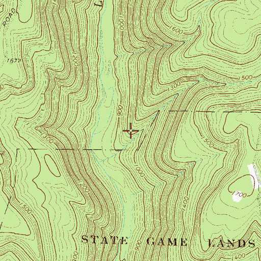 Topographic Map of Goldenrod Trail, PA