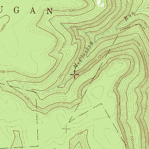 Topographic Map of McCloskey Trail, PA