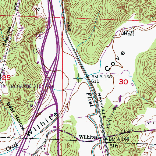 Topographic Map of Indian Creek, AL