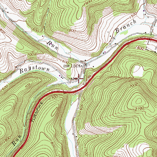 Topographic Map of Suhrie School (historical), PA