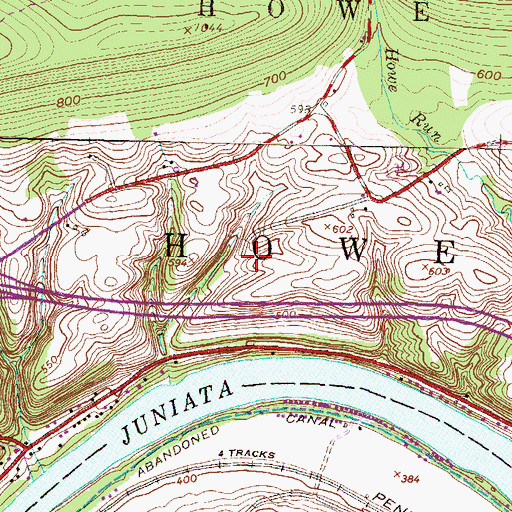 Topographic Map of Miller School (historical), PA
