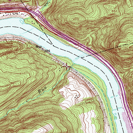 Topographic Map of Iroquois, PA