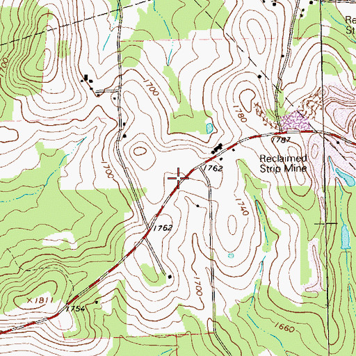 Topographic Map of Morrison School (historical), PA
