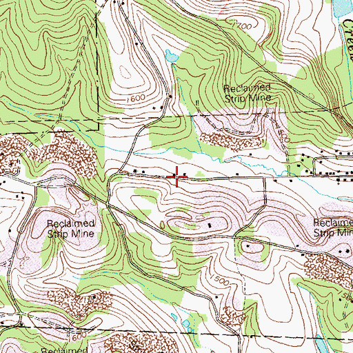 Topographic Map of Smithtown School, PA