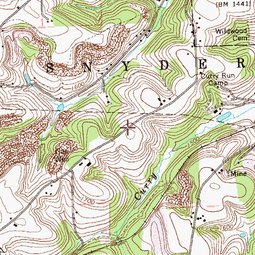 Topographic Map of Frost School (historical), PA