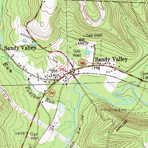 Topographic Map of Sherwood Station (historical), PA